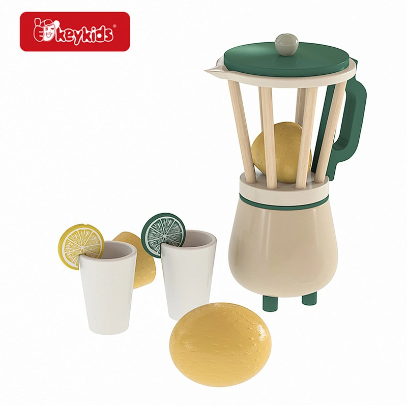 OEM Simulation mini appliance wooden juice blender toy for Kids W10D636B