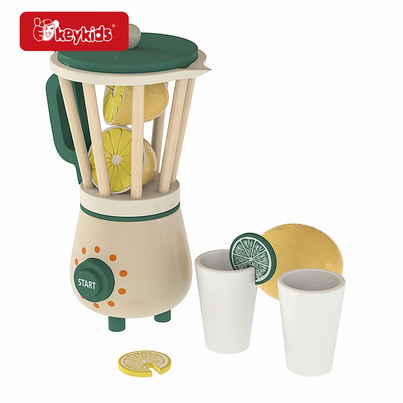 OEM Simulation mini appliance wooden juice blender toy for Kids W10D636B