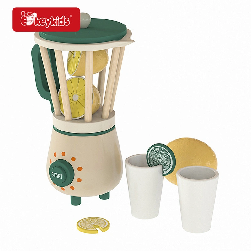 OEM Simulation mini appliance wooden juice blender toy for Kids W10D636B